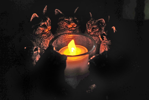 Solstice Cats Candle