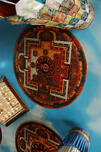 Shri Hevajra mandalas on the ceiling of Sakya Monastery, Seattle, Washington, USA by Wonderlane