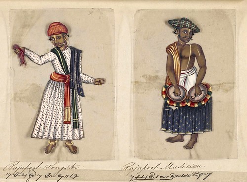 010- Cantor y musico de Rajapoot-Seventy two specimens of castes in India 1837