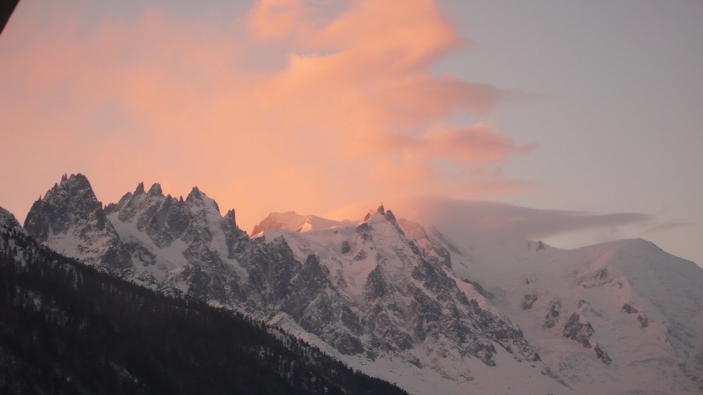 Aiguille du Midi &amp; Mont Blanc -  Sunrise from Montroc 1