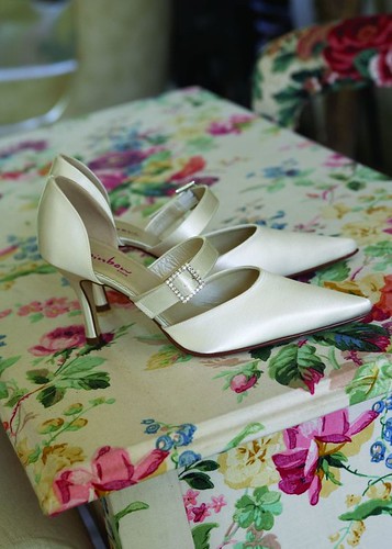 Elegant shoes for the wedding day. 