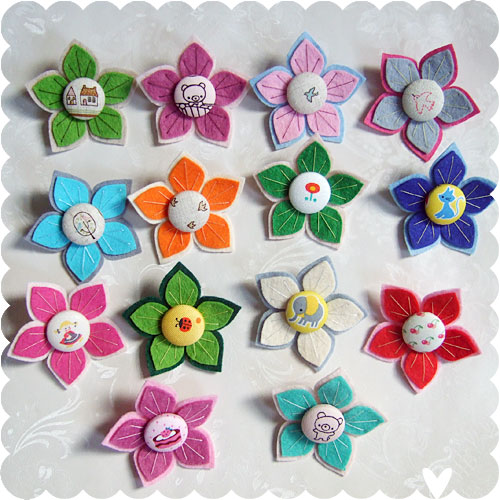 Japanese Fabric Brooches