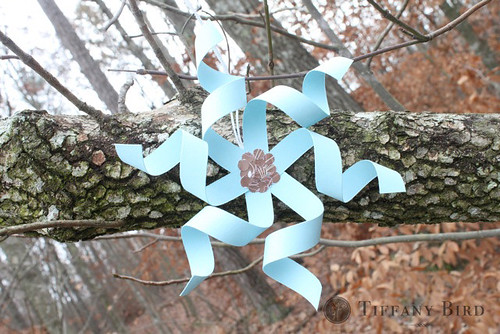 twirly snowflake outside