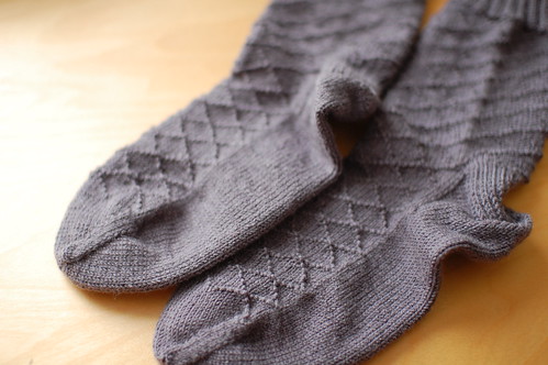 gentleman's sock with lozenge pattern