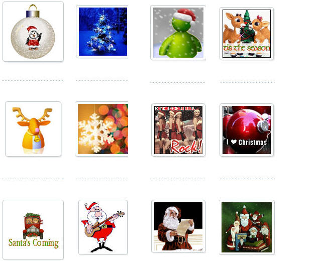 Christmas Icons by Myspace Holiday Graphics.com