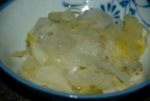 Homemade sauerkraut in NYC