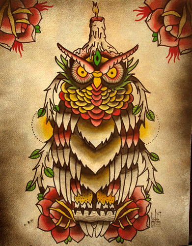 tattoo flash owl Tattoos Gallery
