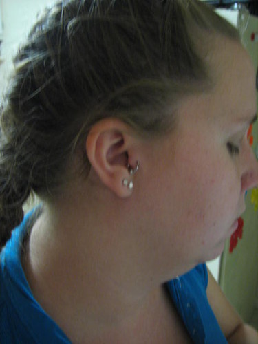 Got my tragus pierced after wanting it done for 16 years!