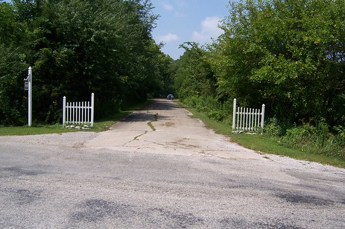 Old National Road as somebody's driveway