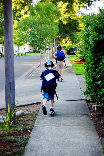 scooting to school