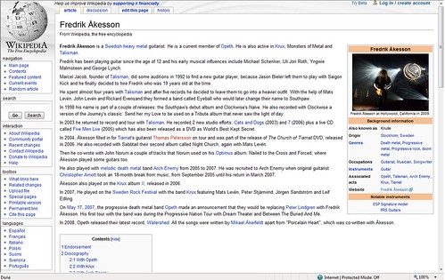 Fredrik Åkesson on Wikipedia