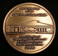 Old Fort Coin Club 600th Meeting obverse