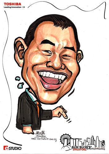 Caricatures for Toshiba - Kickoff Singapore - Tong