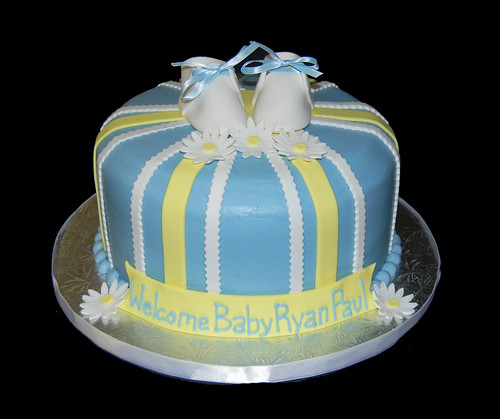 pictures of cakes for baby showers. booties aby shower cake