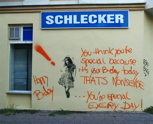 and tagged Berlin birthday graffiti by Jess Bookmark the permalink