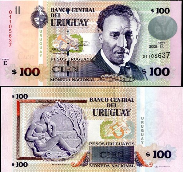 100 Pesos Uruguayos Uruguay 2008