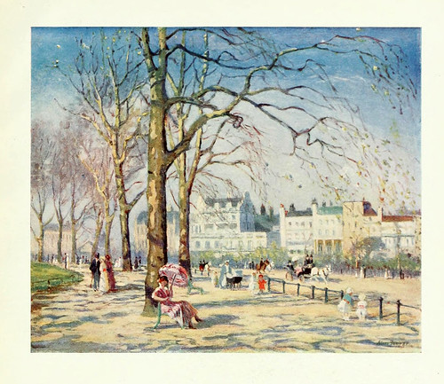 004-Pictures of London 1919-Primavera en Hyde Park pintado por Alice Fanner