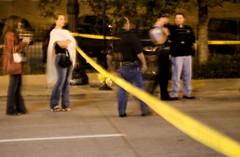 the scene of a triple shooting in Chicago (by: Seth Anderson, creative commons license)