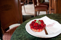 Strawberry tart at Cafe Gerbeaud in Budapest Hungary