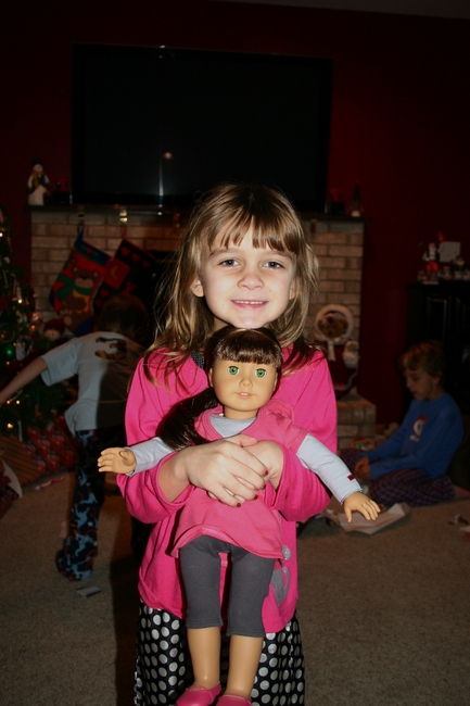 Santa gave Karli an American Girl doll