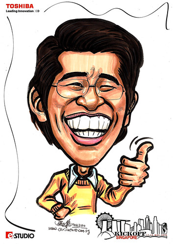 Caricatures for Toshiba - Kickoff Singapore - Paul