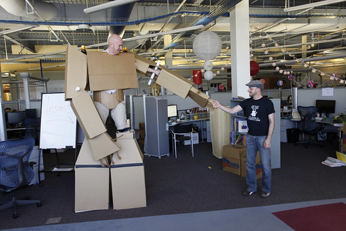 Cardboard Suit in the Office 25