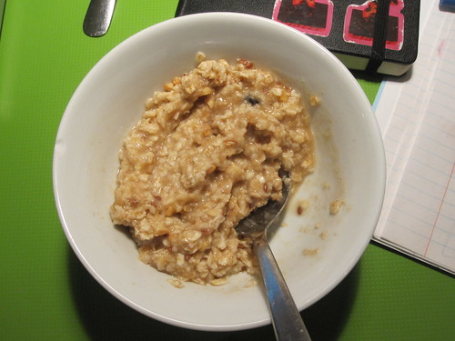 Oatmeal from home, eaten at work