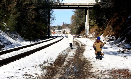snow on the tracks