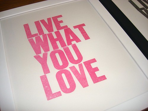LIVE WHAT YOU LOVE pink