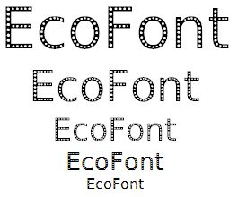 EcoFont (sizes 48 down to 12)