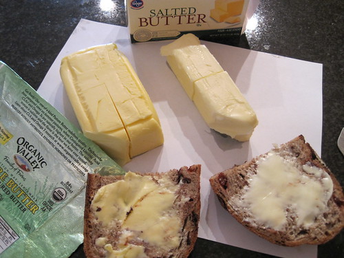 Organic Valley Pasture Butter vs. Kroger Butter