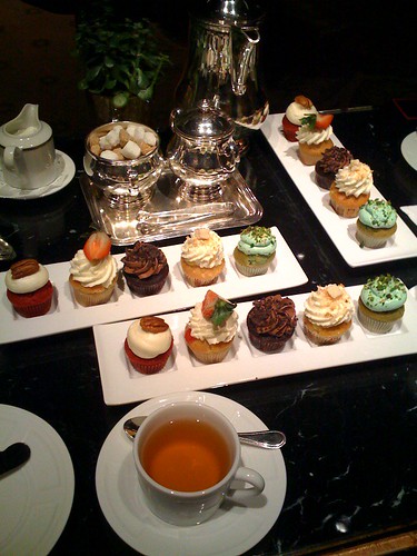 cupcake tea at Ritz Carlton