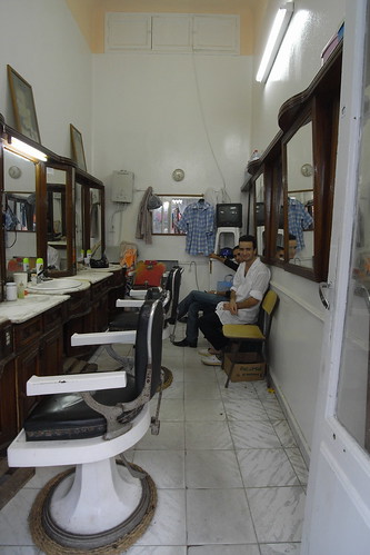 cute guy at Tunisian barbershop