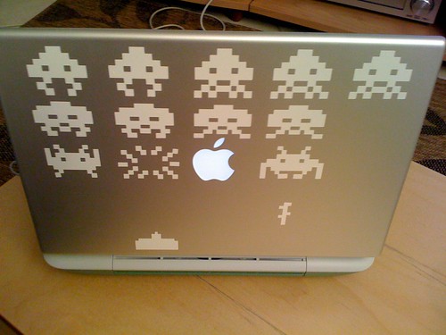 MacBook Pro Space Invaders back