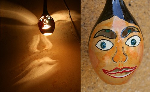 Romantic Lamps Made from Natural Gourds, Ceiling Lamp, Natural Handicraft, Handicraft, Homemade handicraft