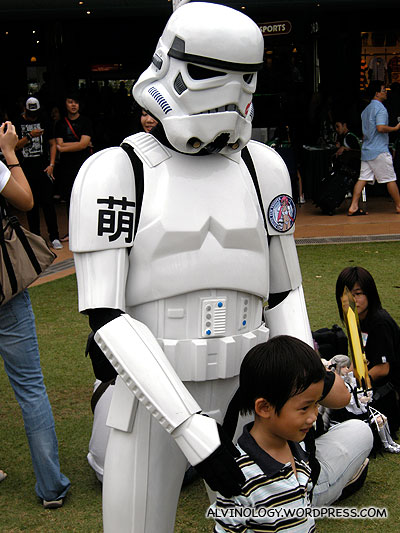 Stormtrooper with cutesy badges