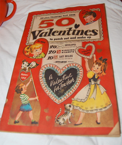 Vintage valentine punch out book