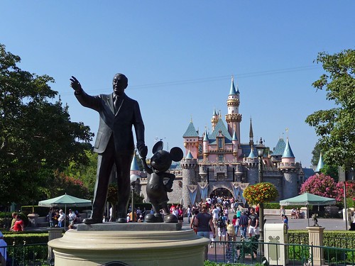 Walt, Mickey and Sleeping Beauty Castle