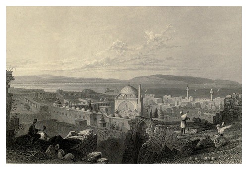 015-San Juan de Acre con el Monte Carmelo a lo lejos-Syria, the Holy Land, Asia Minor, etc 1840- Bartlett W. H