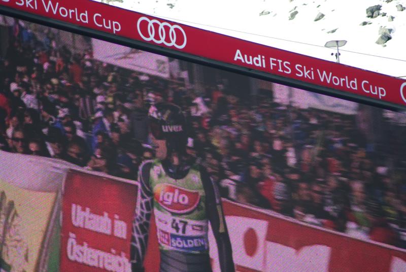 World Cup Solden - Warner on the big screen