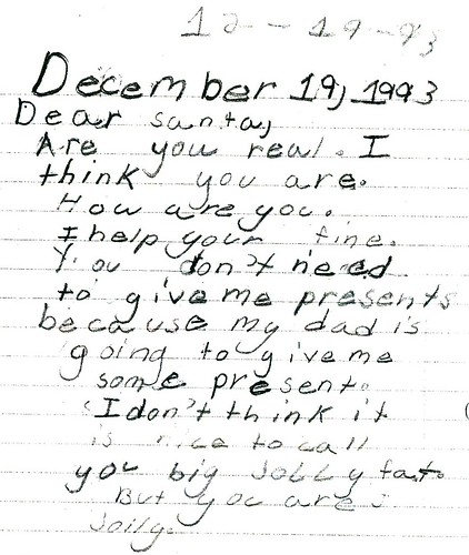 Dear Santa ...