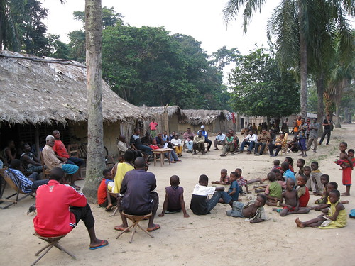 A meeting with the population of Ngondo