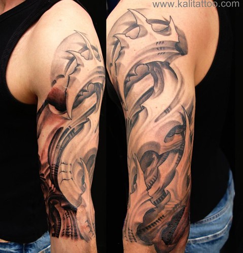 Tattoo Biomechanical sleeve by tattookali