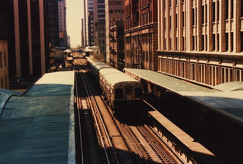 CTA 6000 series rapid transit car fantrip. Chicago Illinois. April 1986. by Eddie from Chicago