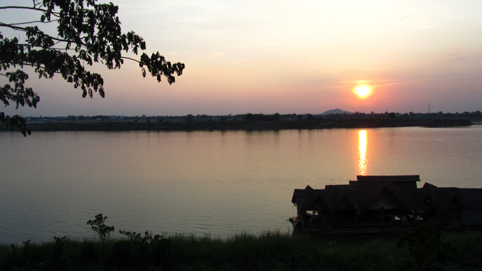 Sunrise on the Mekong River at Savannakhet, Laos
