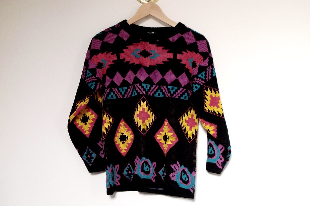 vintage colorful sweater