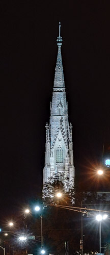 Tower of Saint Alphonsus Liguori (Rock) Church, in Saint Louis, Missouri, USA
