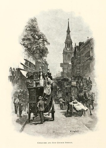 021-Cheapside y la iglesia de Bow Steeple- London pictures drawn with pen and pencil 1890-Richard Lovett