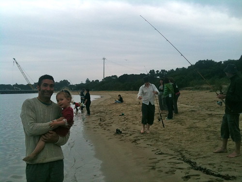 Fishing near the Barwon Heads Bridge