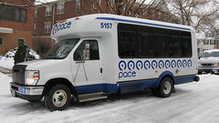 First Transit 2008 Ford paratransit bus # 5157. Park Ridge Illinois. December 2009.